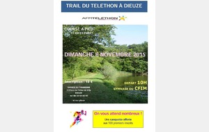 TRAIL DU TÉLÉTHON À DIEUZE 8 NOVEMBRE 2015