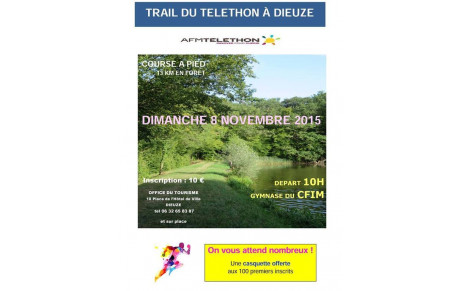 TRAIL DU TÉLÉTHON À DIEUZE 8 NOVEMBRE 2015
